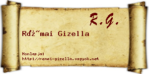 Rémai Gizella névjegykártya